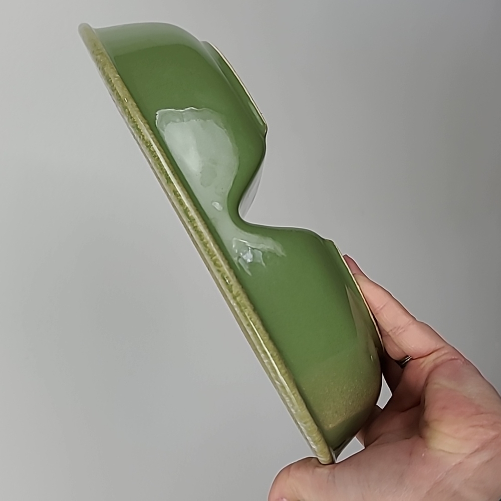 Vintage Green and Cream Divided Bakeware Dish - Picture 2 of 12